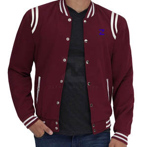 Chaqueta Universitaria Nueva para Hombre, Diseño Personalizado, Cuello Alto, Logotipo Frontal, 100% Algodón, Ecológica, Moderna, Ligera y Transpirable - Product Image 1