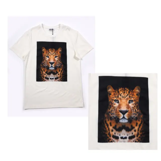 Custom Man's Tshirt With Tiger Made With High Quality 100% Cotton Made In Italy Design Clothing