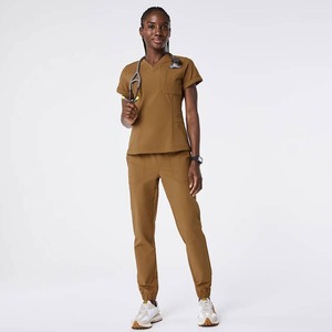 ชุดยูนิฟอร์มพยาบาลแบบคลาสสิกสำหรับผู้หญิง ผ้าสแปนเด็กซ์/โพลีเอสเตอร์ ถักแบบพิเศษ ตรวจจับเข็มได้ เหมาะสำหรับพยาบาลตัวใหญ่ ใช้ในโรงพยาบาล - Product Image 6