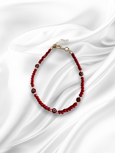 DAFNI BIG PAZAR Bracelet bohème en laiton perlé avec pierre naturelle, fait main, unisexe, cadeau pour la fête des mères et la Saint-Valentin - Product Image 1