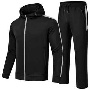 Vente en gros de sweats pour hommes, vêtements d'entraînement, pantalons de survêtement à col montant, costume pour hommes, style sportif tendance - Product Image 2