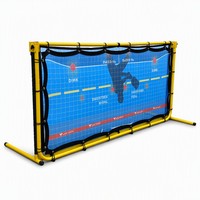 Filet de rebond portable pour pickleball, angle réglable, écran d'entraînement pour la pratique du pickleball, aide à l'entraînement autonome, pour terrain intérieur/extérieur, en nylon