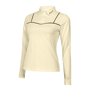 Houndstooth Pro Women's <b>Long</b> <b>Sleeve</b> Polo Shirt Breathable Knitted Solid Color <b>Golf</b> <b>Top</b> - Product Image 1