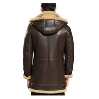 Blouson bombardier personnalisé pour hommes en cuir de mouton blouson en cuir de mouton hommes aviateur doublé de fourrure manteaux en cuir de mouton personnalisés