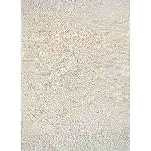 Tapis en laine noué à la main Zuri Ivory, couleur unie, abstrait, pour salon, couloir, entrée, design puzzle rectangulaire pour adolescents - Product Image 1