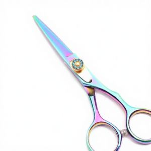 Tijeras de Peluquería Profesionales de Acero Inoxidable con Mango Largo de Goma, Logotipo Personalizado, Herramienta de Belleza para Salón, para Cortar el Cabello - Product Image 1