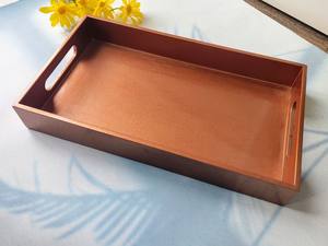 Vitrapro-bandeja con logotipo personalizado con mango, pintura lacada, bandeja decorativa artesanal, venta al por mayor de fábrica - Product Image 2