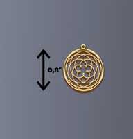 Collier minimaliste chrétien en argent sterling 925 plaqué or 14 carats, pendentif géométrie sacrée Rose Vénus, breloque fleur, chaîne haute