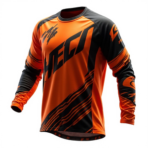 Maillots de motocross haute performance, matériau de qualité supérieure, respirabilité avancée, confort et sécurité, vêtements de course automobile et de moto - Product Image 4