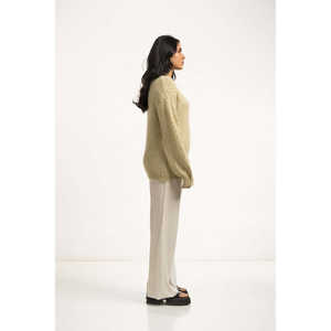 Cardigan pour femme coupe classique, style coréen décontracté, pull d'hiver avec logo frontal, tricot chaud, boutons décoratifs, t-shirt imprimé - Product Image 4