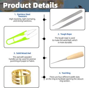 8Pcs Trang Sức Làm Kìm Công Cụ Kit Bao Gồm Kim Mũi Kìm Dây Máy Cắt Nhíp Thimble Vòng U-Hình Dạng Kéo Cho Đồ Trang Sức - Product Image 3