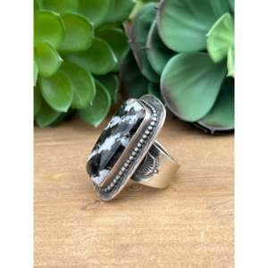 Anillo de Plata de Ley Chapado en Oro Rosa con Jaspe Cebra Navajo, Engaste de Bisel Moderno, Talla 13, Regalo Perfecto - Product Image 5