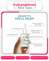Sérum Visage Probiotique Soin de la Peau avec 2% d'Acide Salicylique 30ml Marque Privée pour Lèvres & Visage Hydratant & Équilibre du Microbiome