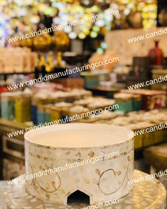 Support à gâteau en nacre, meilleure vente, incrustation d'os, support à gâteau avec couvercle en acrylique, support à Dessert à un niveau, plateau à gâteau - Product Image 6