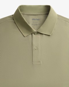 Polo ajustado de manga corta para hombre tejido de poliéster y algodón personalizado tejido transpirable ajustado con logotipo de Routine Vietnam - Product Image 4