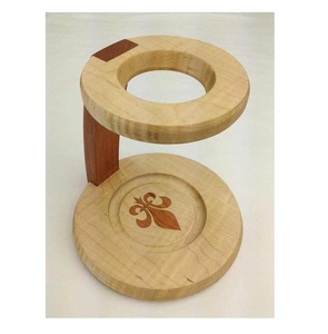 Wooden Round Glass Rack Multifunction Traditional Coffee Glass and Mug Holder Hand Ground Drip Food Safe Low Price - Product Image 1