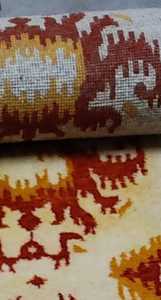 Tapis de couloir élégant en laine 100% noué à la main de 10mm d'épaisseur avec pile en boucle antidérapant pour les couloirs étroits et les ensembles de tapis coordonnés - Product Image 2