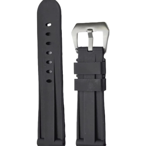 Bracelet de montre intelligent unisexe JD608 noir en silicone sport avec boucle en acier inoxydable, souple et réglable, pièce de rechange pour montre - Product Image 1