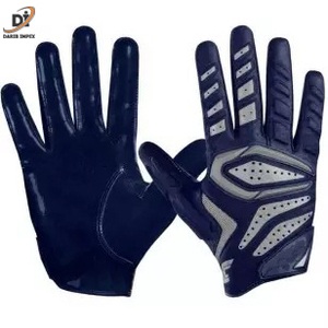 Gants de sport de haute qualité Football américain avec logo d'équipe Meilleur prix Cuir synthétique imprimé et matériau en latex - Product Image 3
