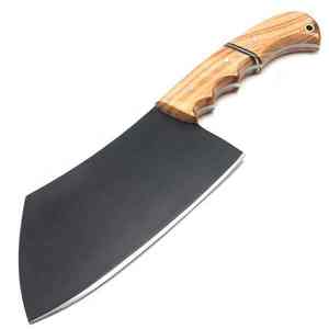 ชุดมีดดามัสกัสทำมือ4ชิ้นทำด้วยมือเหล็กคาร์บอนสูงสีดำเคลือบหนังม้วน - Product Image 5