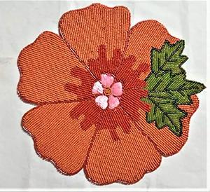 Hot Selling Modern Glass <b>Beaded</b> <b>Placemat</b> Wedding Dining Table Handicraft With Flower Shaped Top for Mat & Pads - Product Image 1