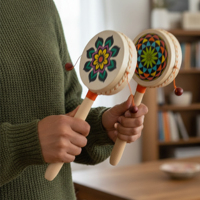 HAND DRUM MUSICAL INSTRUMENT UNIQUE 8"