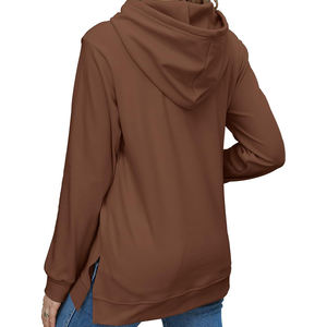 Sudadera con Capucha de Algodón de Alta Calidad 2026, con Logotipo Personalizado, Diseño Sólido, Transpirable, Informal, para Mujer, Bordada, Estilo Urbano - Product Image 2