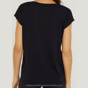 100% coton biologique 160 GSM conception personnalisée t-shirt de haute qualité femmes imprimé uni à manches courtes t-shirt surdimensionné prix - Product Image 6