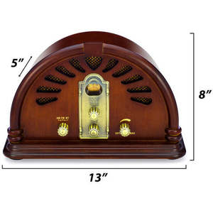 Classic Vintage Retro Style AM/FM Radio with <b>Bluetooth</b> (Model VR44) - Product Image 4