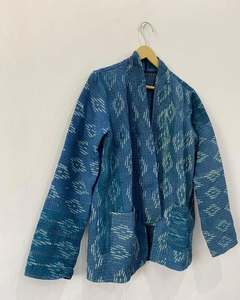 <b>Womens</b> Reversible Ethnic Jacket Handmade New Style Thick Cotton Kantha Assorted Vintage Gudari Jacket <b>Fleece</b> Leather - Product Image 3
