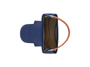 Cuir véritable Femmes Bleu & Tan Sac à main Centre Rabat Haute Qualité Mode Vente en gros 2025 Couleur personnalisée & logo OEM Crossbody - Product Image 5