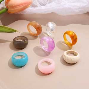 แหวนเรซินประดับมุกลายมงกุฎทันสมัยสำหรับผู้หญิงงานปาร์ตี้ - Product Image 3