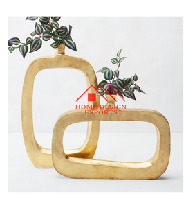Latest Arrival Best Selling Handmade Metal <b>Vase</b> Tabletop Decor <b>Gold</b> Aluminum Metal <b>Vase</b> - Product Image 1