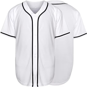 Camiseta Deportiva de Béisbol para Hombre, Transpirable, Azul, de Poliéster, Talla Grande, Lisa, para Sublimación - Product Image 4