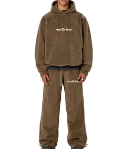 Chándal de algodón 100% para hombre, chándal personalizado, conjunto de Jogger, Etiqueta Privada, chándal en blanco, chándal para correr, conjunto de pantalones de chándal y sudadera con capucha para hombre - Product Image 4