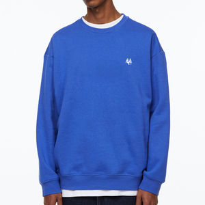 Sweat-shirt bleu royal de grande taille à séchage rapide pour hommes pour l'hiver 100% coton respirant avec logo personnalisé du fabricant OEM - Product Image 1