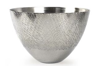 Cuencos creativos de lujo martillados de aluminio plateado pulido, decoración elegante de artículos de comedor, cuenco para servidor de alimentos a la venta - Product Image 4