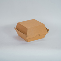Boîte alimentaire en papier ondulé robuste Emballage à emporter biodégradable Conteneur de hamburger jetable pour restaurants et cafés