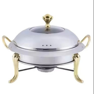 Plat à réchaud en acier inoxydable, chauffe-plats en métal, traiteur, buffet - Product Image 1