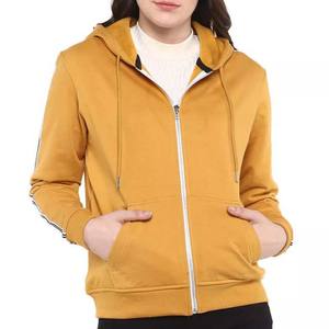 Logotipo personalizado Cordón 100% Algodón Fleece Manga larga En blanco Gimnasio Fitness Pullover Bolsillos de canguro Sudaderas con capucha de Invierno para mujer - Product Image 6