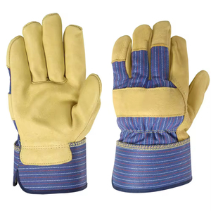 Guantes DE TRABAJO protectores de manos de cuero de calidad superior Precio al por mayor Guantes de trabajo de seguridad de construcción industrial - Product Image 1