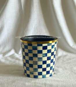 Maceta con incrustaciones de hueso hecha a mano, el mejor jarrón de mesa para decoración para sala de estar, maceta costera barata al por mayor para bodas - Product Image 1