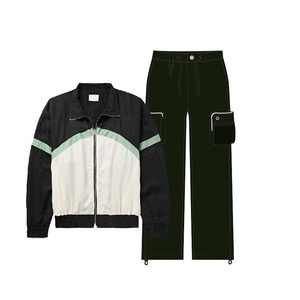 Ensemble de survêtement sportswear streetwear personnalisé pour homme, respirant, uni, tendance, pour toutes les saisons, en polyester/coton, coupe-vent - Product Image 3