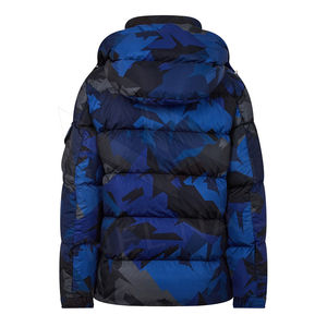 2025 Winter New Custom Wholesale Men's Canvas <b>Padded</b> Bubble <b>Jacket</b> Waterproof Outdoor <b>Hooded</b> Stand Collar Quilted Puffer <b>Jacket</b> - Product Image 2