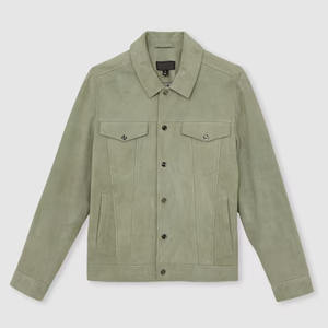 Chaqueta de Cuero para Hombre, Estilo Moderno, Resistente al Viento y al Agua, Chaqueta de Lona con Capucha Más Vendida para Hombre y Mujer, Venta al por Mayor - Product Image 1