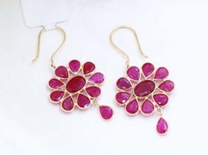 Pendientes de Plata de Ley 925 con Piedra Preciosa de Calcedonia Rosa en Forma de Pirámide de 6 a 9 mm, Forma de Pera, Estilo Vintage, Certificados por IGI, para Compromiso, Boda, Fiesta - Product Image 3