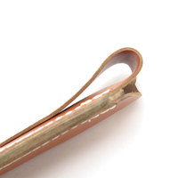 Étui en cuir personnalisé avec fermeture à pression et rivets renforcés pour couteaux damas personnalisés ODM pris en charge