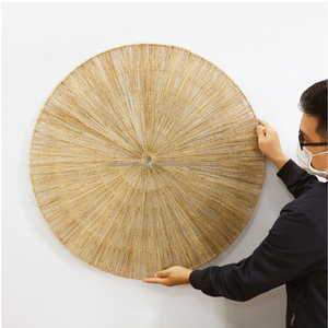 Juego de 3 cestas de yute para decoración de pared, decoraciones redondas de pared para sala de estar, dormitorio, cocina, 70, 60 y 45cm de diámetro - Product Image 1