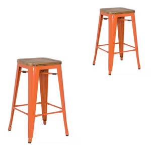 Taburete de Bar alto de metal industrial moderno para comedor y uso al aire libre, precios al por mayor para cafetería, restaurante, cafetería - Product Image 4