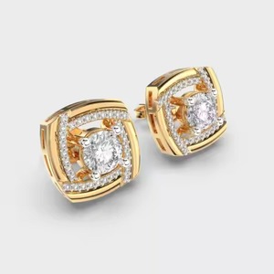 Pendientes de enhebrador de diamantes delicados más vendidos en estilo moderno dorado para looks de moda y pendientes en capas para exportación - Product Image 4